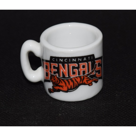 Other - Vintage NFL Cincinnati Bengals Mini Mug White Orange Excellent Helmet Tiger Logo
